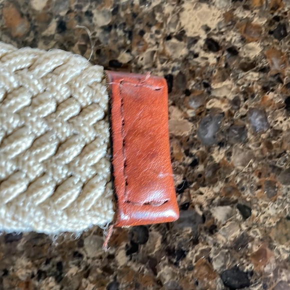 PENGUIN Men's Braided Golf Stretch Belt Tan with Leather Buckle Tab Size 34 36 - Picture 6 of 9